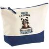 Makeup Bag - PLANETEE - Martin Panda Grain - Large Size - Cotton, HD Printing - Customizable, Made In France