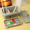 3 In 1 Paint Brush Cleaner Washer Multifunctional Painting Brush Washing Bucket Tool Basin Holder Tray Palette Lid