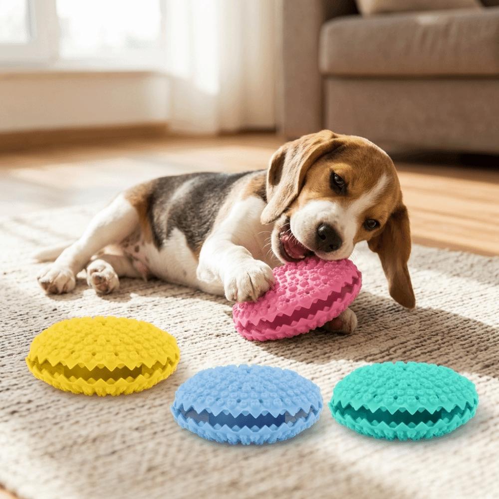TPR Dog Chew Ball Bouncy Dog Teething Toy Elastic Pet Play Ball Boredom Relief красный