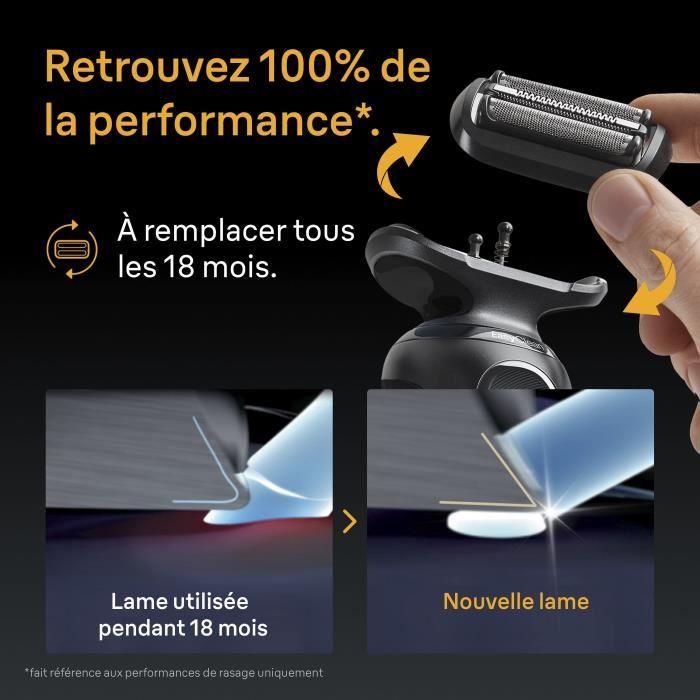 Tête de rasoir BRAUN Series 5 &amp; 6 - 3 lames flexibles - 100 % fabriqué en Allemagne
