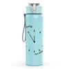 1PC Simple Clock Time Art 750ml Color Plastic Sports Water Bottle Leakproof Flip Straw Lid Suitable for Sports Office Home Use
