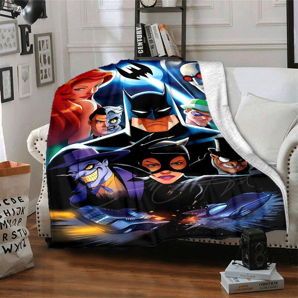 1pc Batman Blanket Lightweight Flannel Throw For Sofa, Bed, Travel, Livingroom, Office, Couch, Chair, And Bed