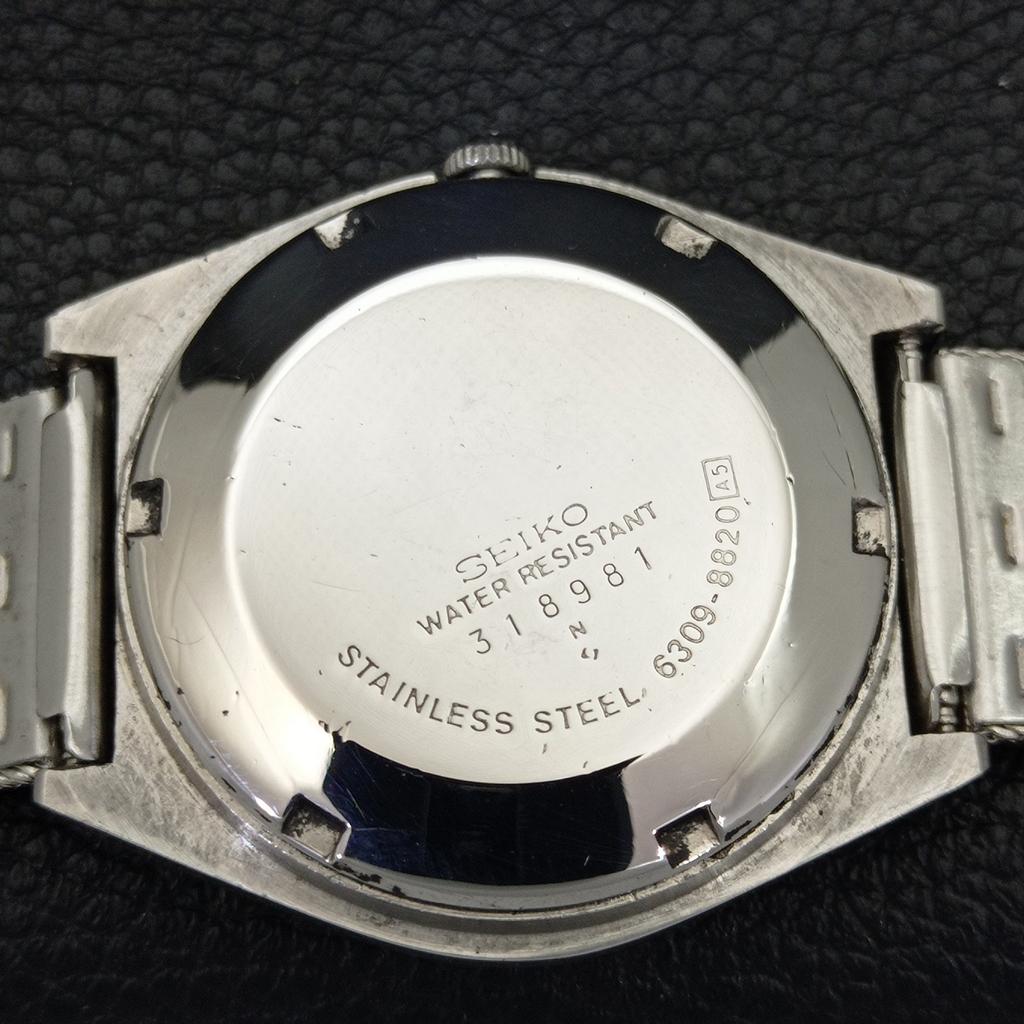 JAPAN VINTAGE SEIKO 5 AUTOMATIC 6309A MENS GREEN COLOR DIAL WATCH a500802-5 R154-a500802