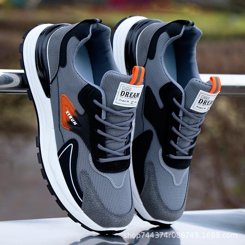 High-end Casual Shoes Spring and Autumn New Breathable Double Mesh Shoes Soft Sole Wear-resistant Sports Shoes Running Shoes