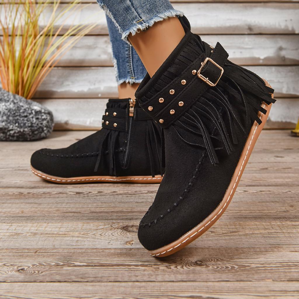 Fashion 2025 Women Short Boots Autumn New Fashion Round Toe Designer Shoes Daily Home Office Mouth Ankle Boots Big Size Zapatos De Mujer