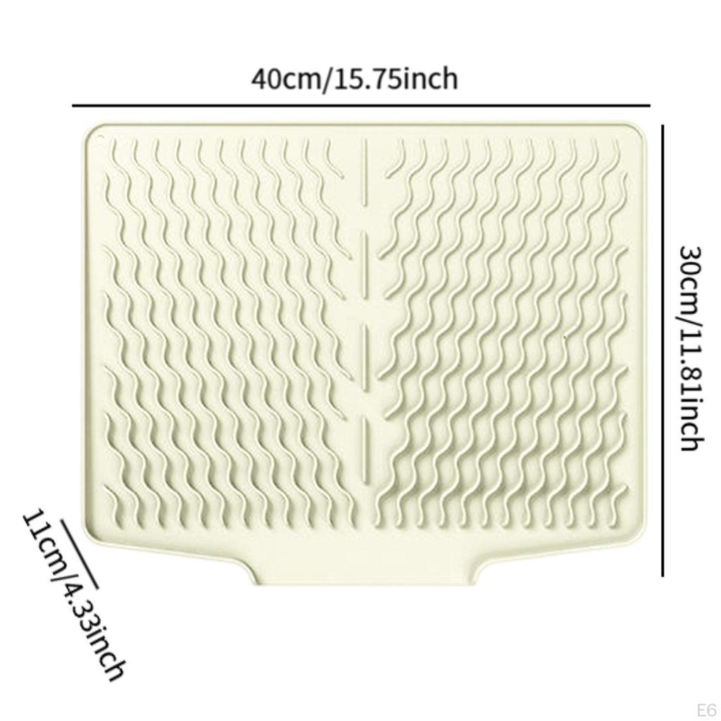 Dish Drainer Mat Silicone Pad for Refrigerator and Under Sink Use