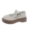 French Mary Jane Small Leather Shoes Women's 2025 New Spring and Autumn with Skirt Single Shoes Versatile White Loafers Women's