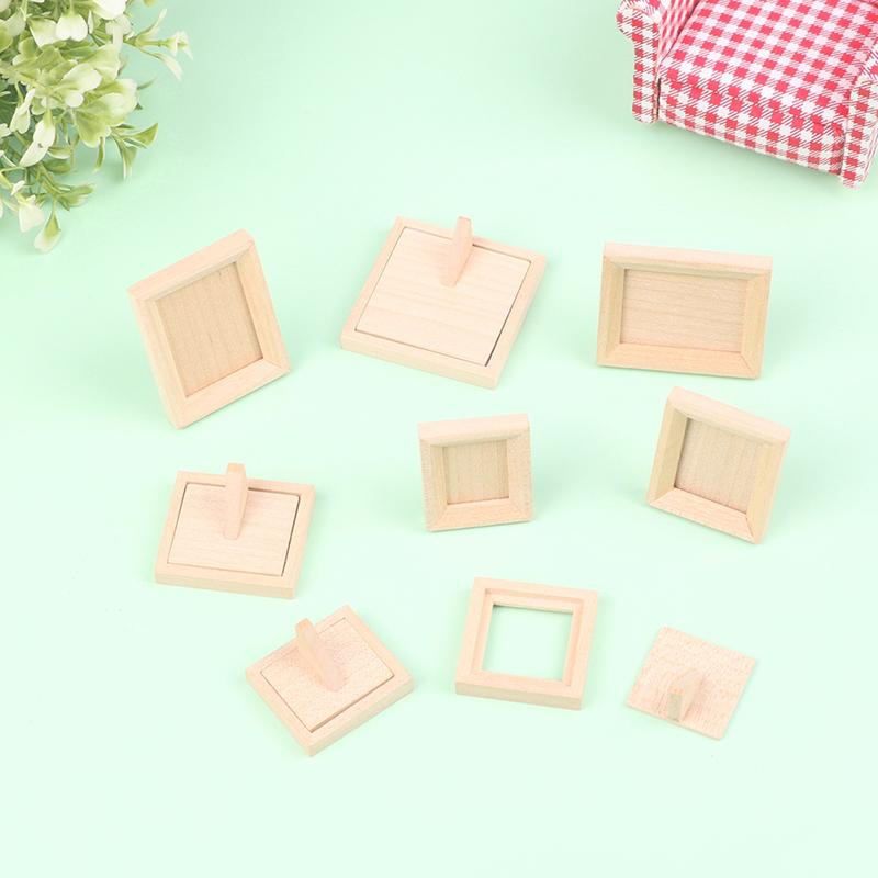 1Set 1:12 Dollhouse Miniature Photo Frame With Rear Cover Simulation Furniture Model Living Scene Decor Toy Doll House Accessories