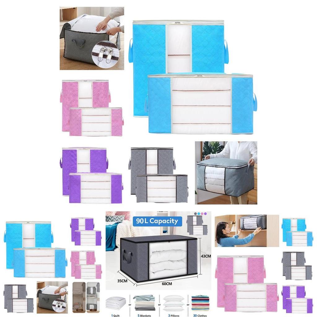 Versatile Non-woven Fabric Storage Bag For Bedding, Clothes, And More