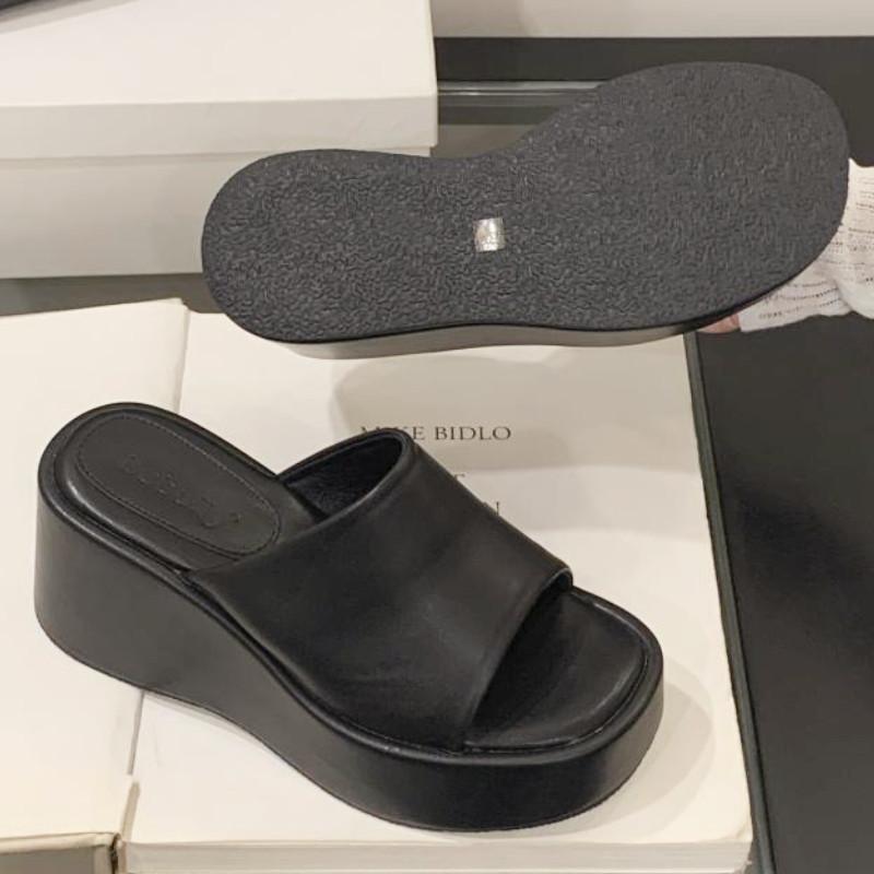Fashion Round Toe Ultra High Slide Women Sandals Summer Fashion Open Toe Wedges Platform Sandals Simple Comfortable Non-slip Ladies Shoe