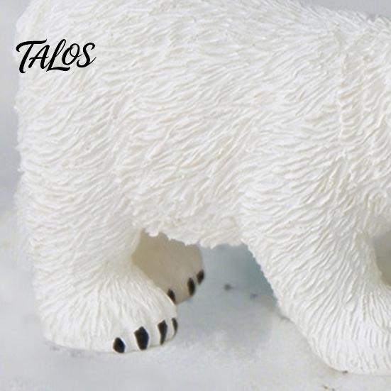 Snowy Landscape Diorama Supplies Polar Bear Resin Mini Figurines, Mother Baby Miniature Ornaments for Weatherproof Outdoor Miniatures Succulents Pots