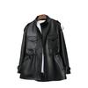 Women's Genuine Leather Jacket Spring and Autumn New Style Waist Sheepskin Mid-Length Windbreaker Fashion Casual Stand Collar Work Jacket