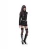 Womens Short Cropped Zip-Up Hoodie With Stand Collar 3D Print Slim Fit Streetwear Style