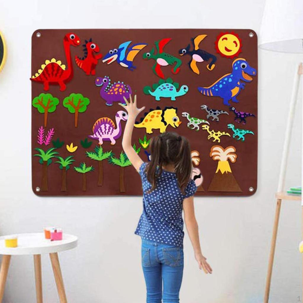 Felt Boards Wall Hanging Cartoon Pattern Story DIY Board Toy
