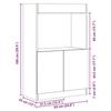 VidaXL Buffet haut chêne sonoma 63x33x100 cm bois d'ingénierie, armoire à livres, armoire à livres moderne, étagère à livres 855099