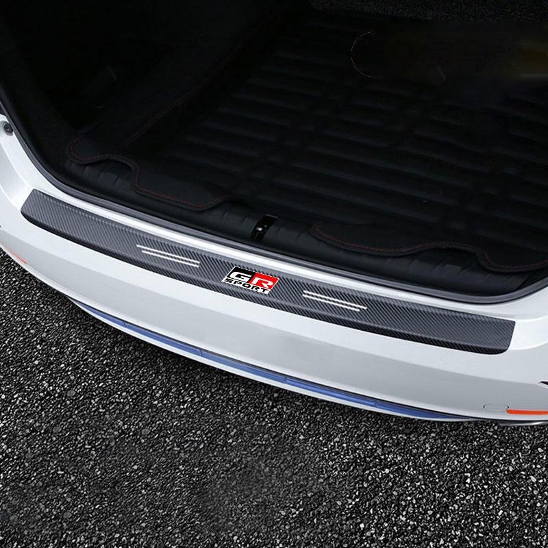 Car Sill pedal Rear Bumper Protection Stickers For Toyota GR Sport Gazoo Racing Yaris 86 Corolla Hilux Supra C-HR Accessories