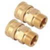 2 Stück Reines Kupfer M22 Hochdruckreiniger Anschlussadapter 3/8 Zoll NPT Innengewinde auf M22 Außengewinde Adapter