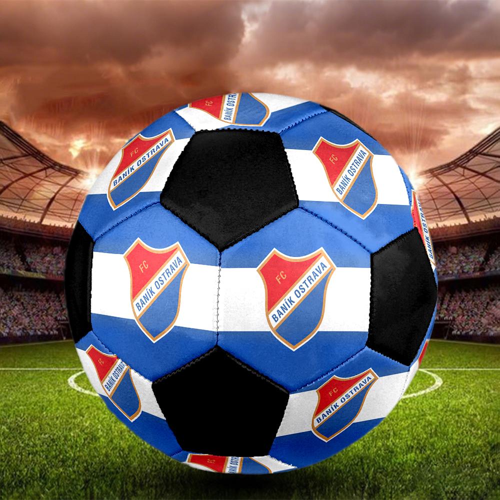 SIZE 5 FC Baník Ostrava Soccer Ball Colorful All Ages Machine Stitched PVC Competition Ready Durable High-Bounce