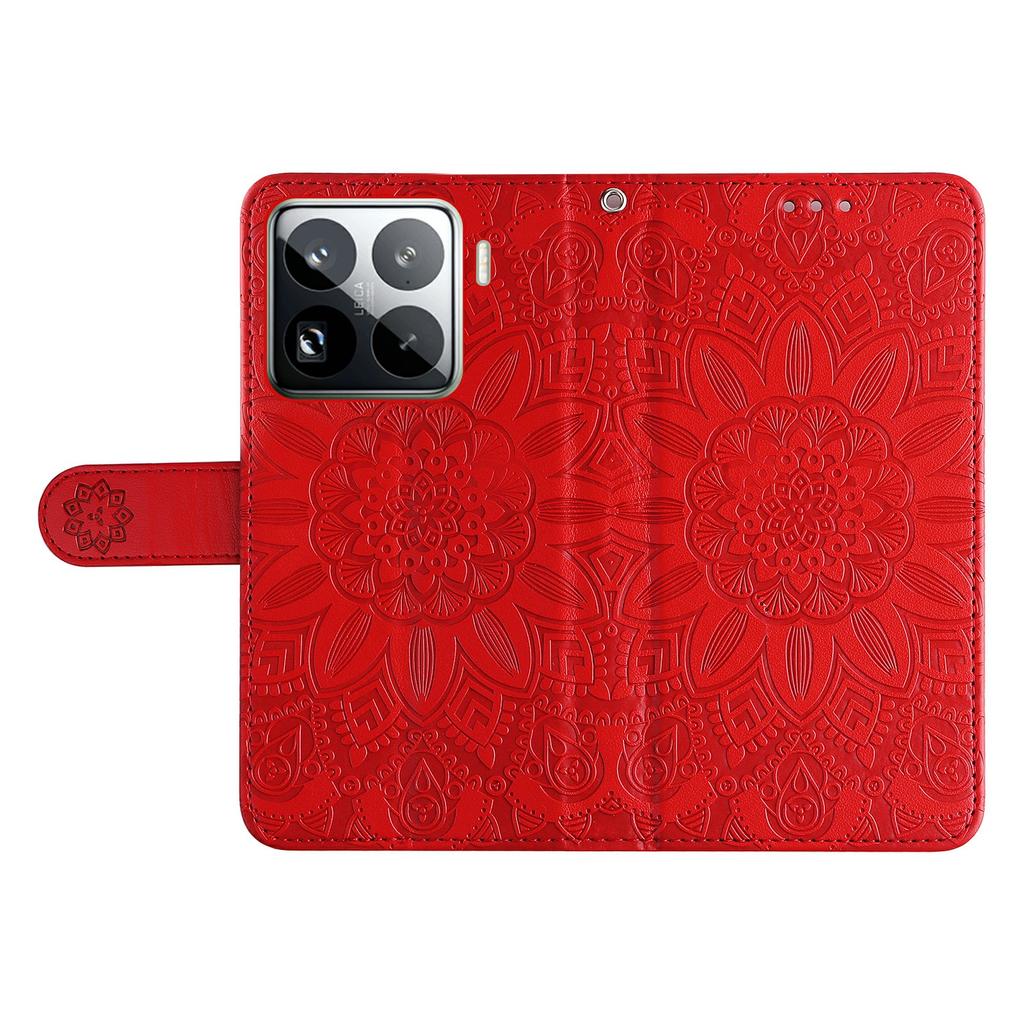 For Xiaomi 15 Pro Case Sunflower Imprint Leather Wallet Phone Cover