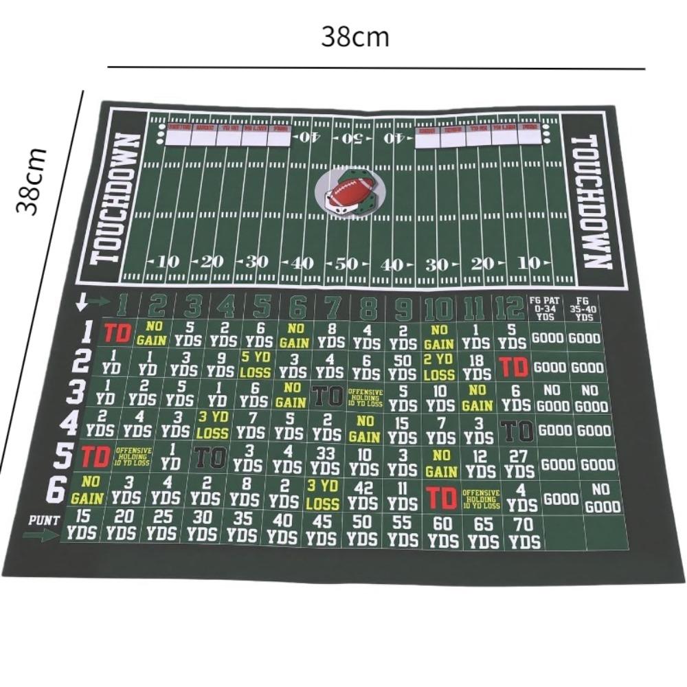 Football Dice Game, Realistic Strategy Football Board Game for Family Friends ,Fast-Paced Tabletop Sports Game ,Unique Football Gift PET Material:38x38cm