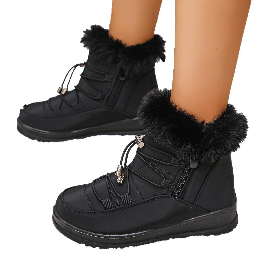 2025 New Women's Snow Boots Winter Warm Short Boots Piled Thickened Northeast Cotton Shoes Large Size Women's Shoes