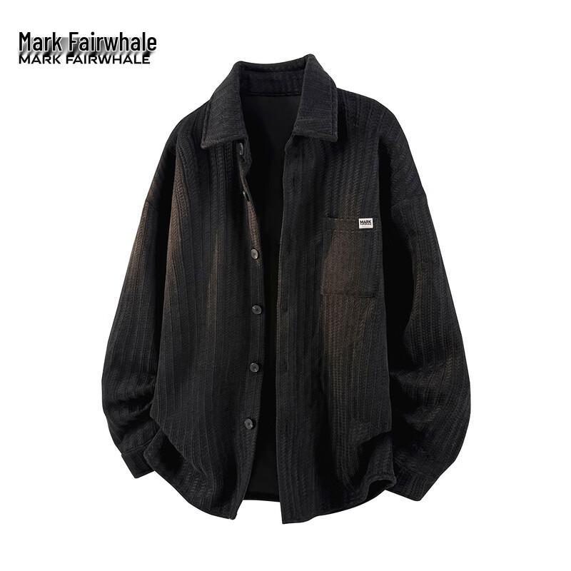 

Mark Fairwhale Men s Heavyweight Herringbone Casual Lapel Jacket 4XL