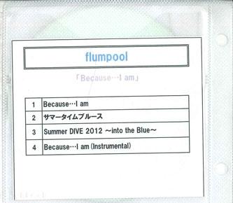 

CD FLUMPOOL Becausei Am NONE NONE Japan Japanese PopRock Used