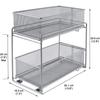 Bremoon Under-Sink Rack, Large Capacity Storage with Sliding Drawers, 2 Tiers, Kitchen Storage, Under-Bathroom Storage Rack, Kitchen Rack, Kitchen Org
