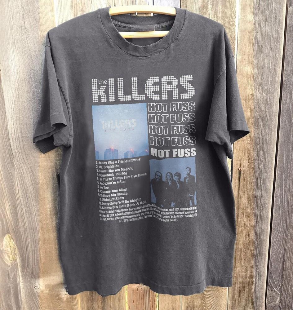 

The Killers Hot Fuss Album Unisex Charcoal Cotton Tshirt Size S5XL Unisex T-Shirt XXXXL