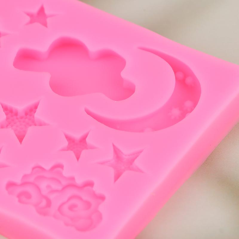 1Pc Fondant Silicone Cake Mold Cloud Star Moon Chocolate Molds Clouds Mould Cake Decorating Accessories Diy Tools