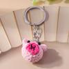 Lovely Handmade Knitted Pig Keychain Crocheted Animal Key Rings Pendant for Women Girls Handbag Charms DIY Jewelry Gifts