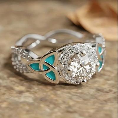 Gorgeous Luxury Rings for Women Wedding Engagement Accessories Unique Female Ring Fashion Jewelry Gifts
