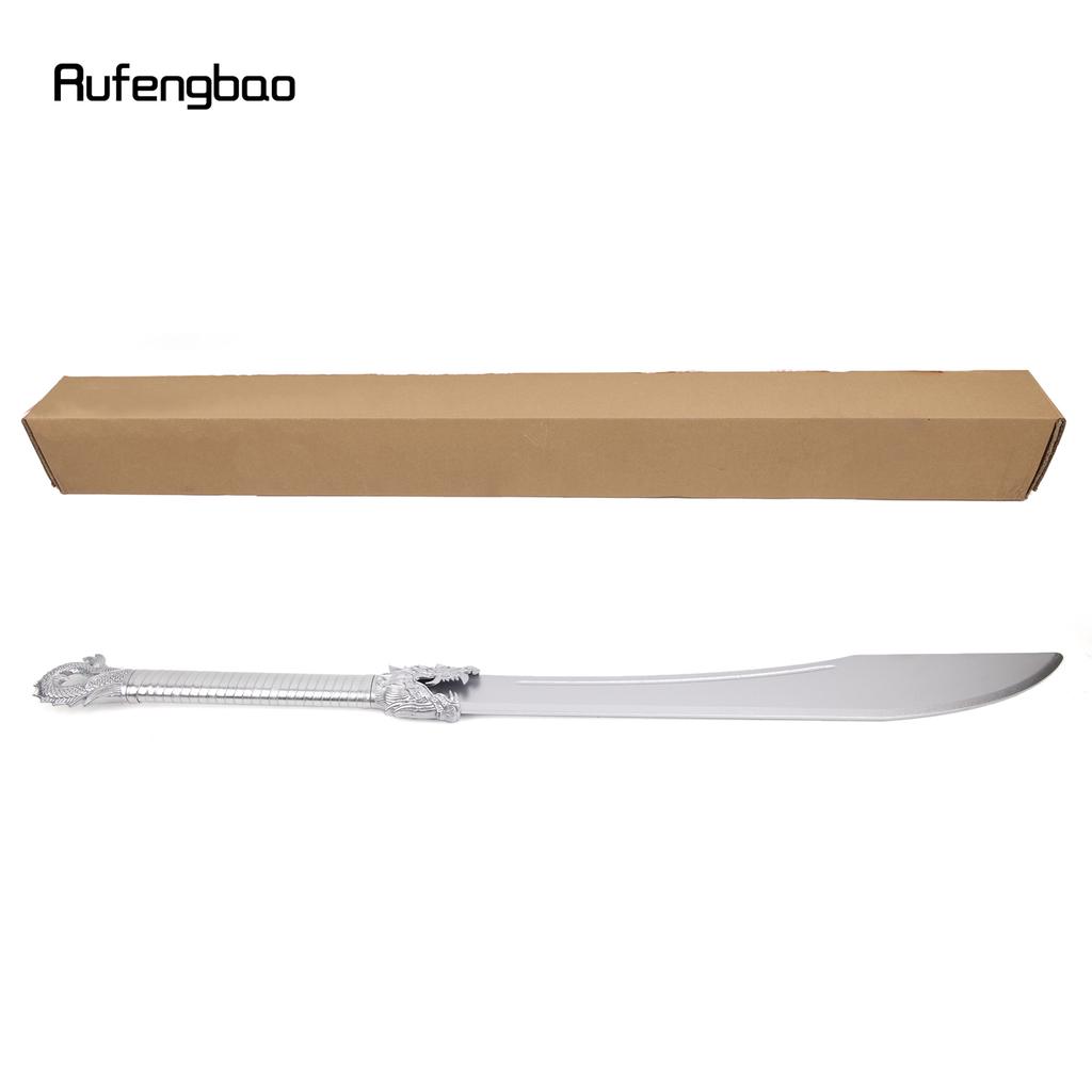 White Wooden Sword Fashion Wood Machete Decorative Cospaly Sword Halloween Mace Crutch Wand Crosier Sword Toy 106cm