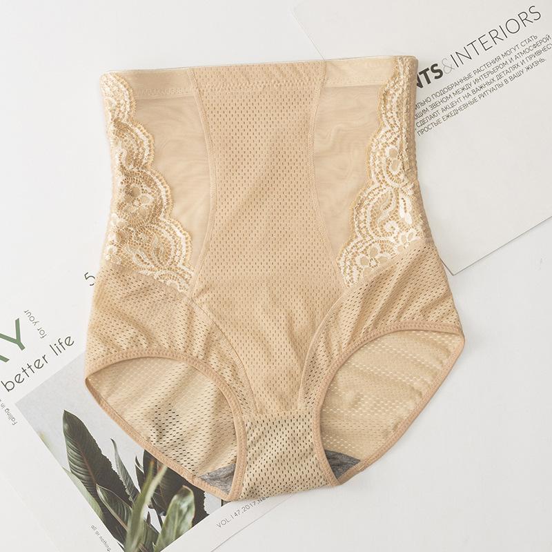 

Female Summer Thin Model Lift Buttock Shaping Strong Abdominal Postpartum High Waist Triangle Briefs 3XL тілесний