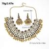 Hollow Earrings Necklaces Jewelry Set Geometric Golden Jewelry Tassel Necklaces Earrings  Gift