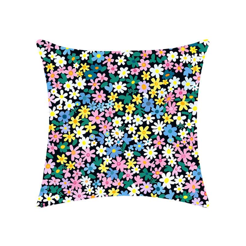 New Floral Floral Series Pillow Case Soft Car Home Decoration Bedroom Bedside Pillow Cushion Cover