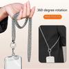 Metal Phone Lanyard Crossbody Chain With 360 Degree Rotating Clip And 120cm Adjustable Strap For Handsfree Carrying