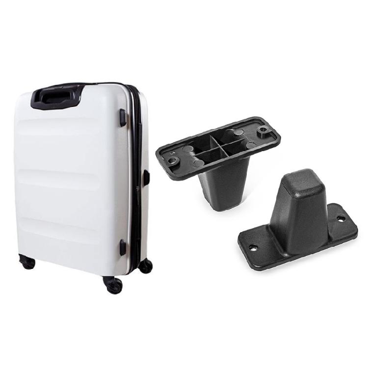 60 Mm Luggage Replacement Foot with PVC Black Finish, T Style Bottom Support for Suitcase Base Repair and Daily Ground Contact Control
