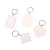 5Pcs Clear Bear Acrylic Blank Photo Frame Keychain Insert Photo Picture Frame Key Holder Diy Picture Frame Keyring Bag Pendant