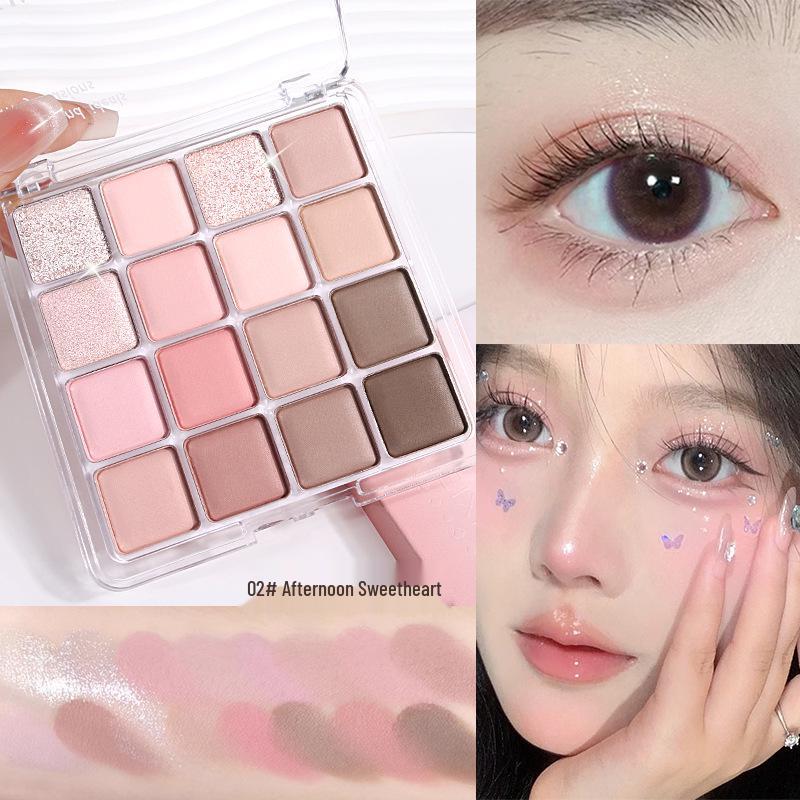 

Палетка теней для век Laceena Sunset Magic 16 цветов: Перламутровые Матовые Землистые Тона и Мерцающие Розовые Румяна. Afternoon Sweetheart