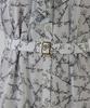 Casual Dress 25SS Bow Tie Pleats Print One Piece for Women [Grace Continental]