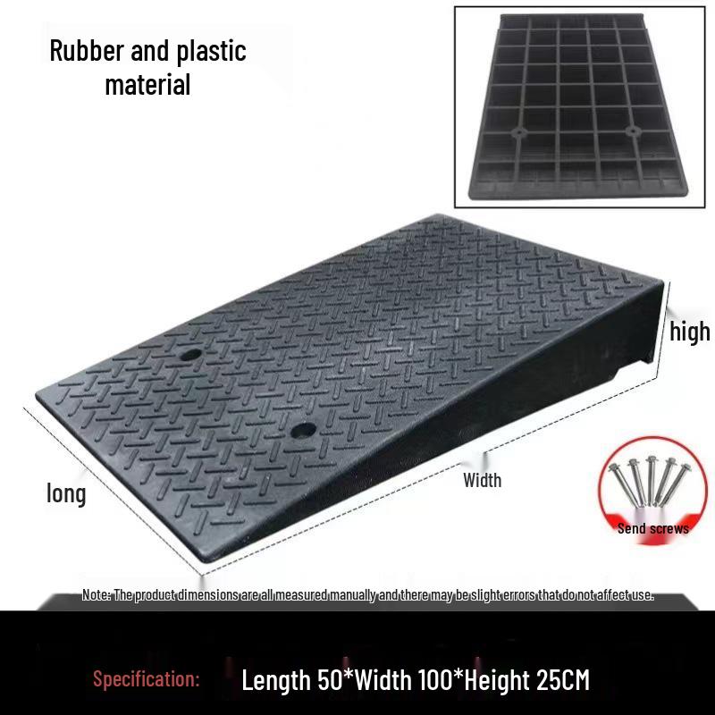 Curb and Threshold Ramp Mat - Rubber Slope for Home or Car Use