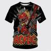 Metal Rock Band Summer Men's Short Sleeved Men's Round Neck Casual T-shirt 3D Printed Top Fashionable Streetwear Men's