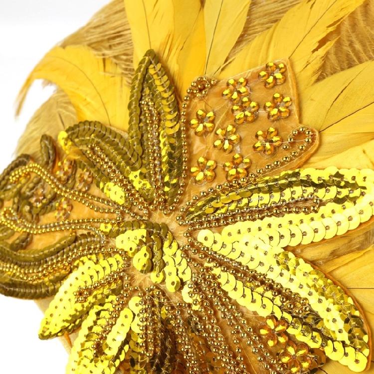 Feather Flapper Headband Masquerade Headpiece Mardi Gras Art Hair Accessories