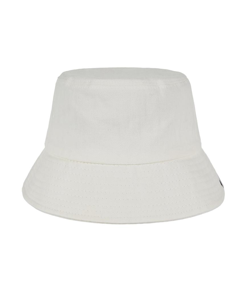 Bajal Herringbone Label Bucket Hat White