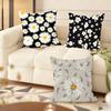 Daisy Pattern Cushion Cover Soft Short Plush Pillow Cover Smooth Cozy Texture Aesthetic Cushion Case Home Decor