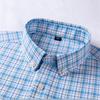 Camisas de Verano a Rayas 100% Algodón para Hombre 2026 Manga Corta Cuadros Oxford Moda Casual Ajuste Delgado Cómodas Alta Calidad Oficina