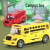 Little Boy Cartoon Inertia Toy Bus
