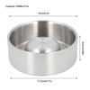 304 Metal Material Dog Bowl Large Capacity Anti-Slip Bottom Slow Feeder Bowl Double Layer Round Shape Anti-Slip Pet Bowl