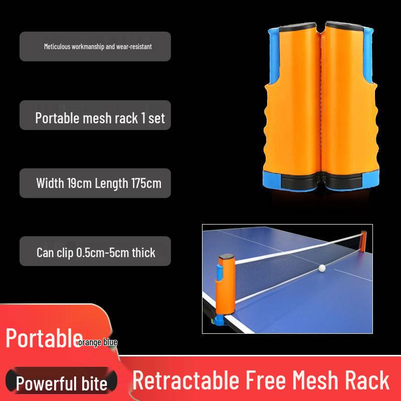Portable Retractable Table Tennis Net with Indoor/Outdoor Stand and Net Cloth